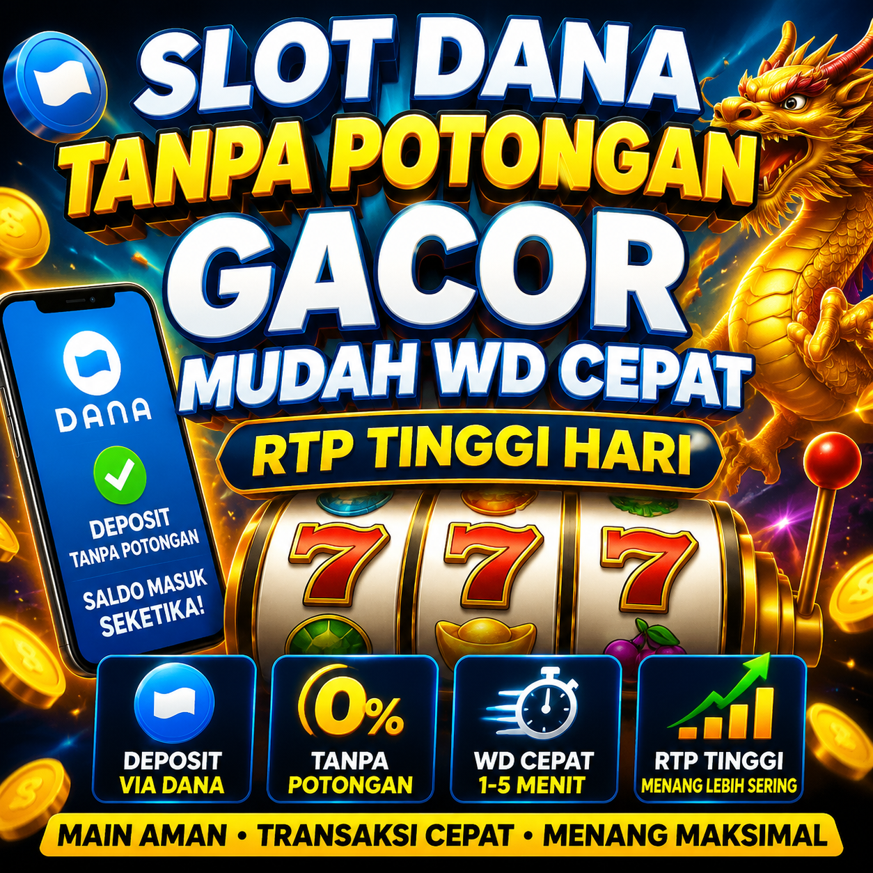 Slot Dana Tanpa Potongan Gacor Mudah WD Cepat RTP Tinggi Hari
